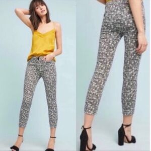 NWT Anthropologie Bowery Pineapple‎ Pants, Cropped, Summer, Resort, Skinny, Sz 2